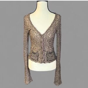 Vintage Ann Ferriday Sequin Mesh Cardigan One Size